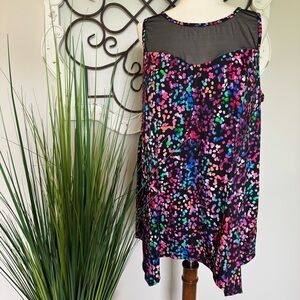 SWIMSUITS FOR ALL Size 20 Colorful Tankini Swimsuit Top